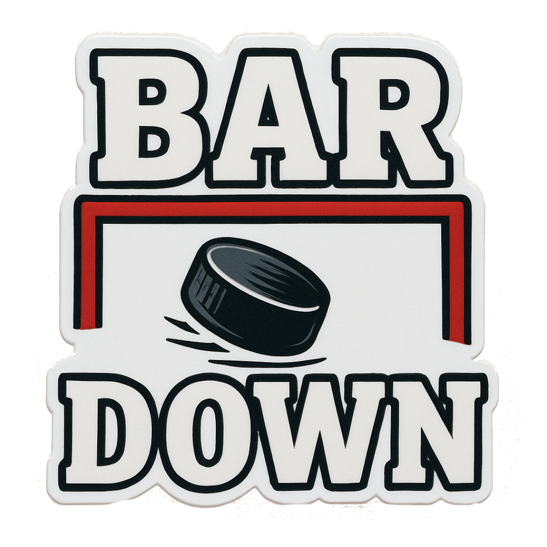 Bar Down Sticker – Chel Wear Hockey Boutique