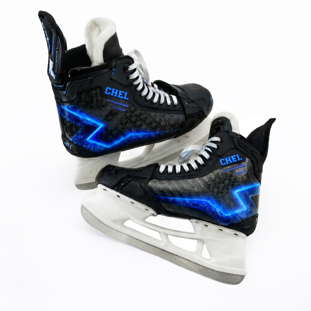 Blue Carbon Skate Wrap