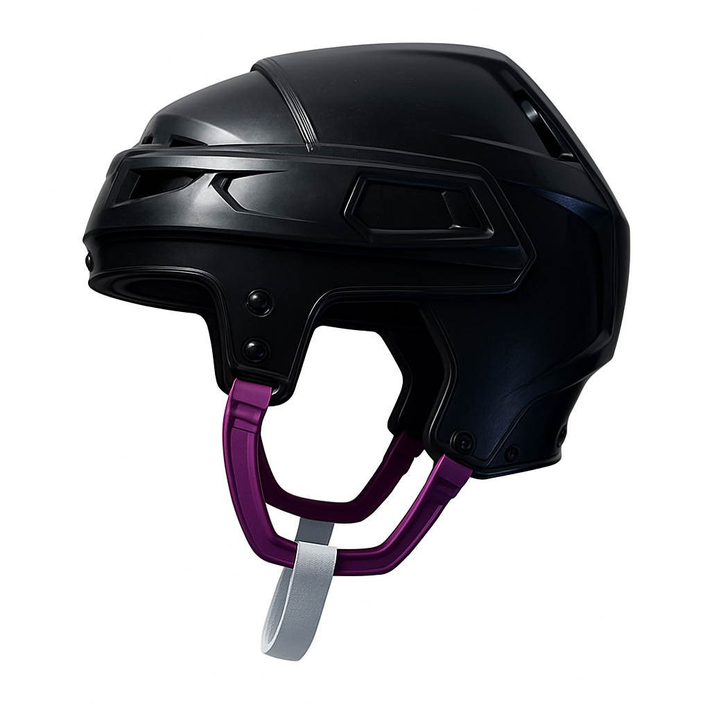 Purple & White Chin Strap