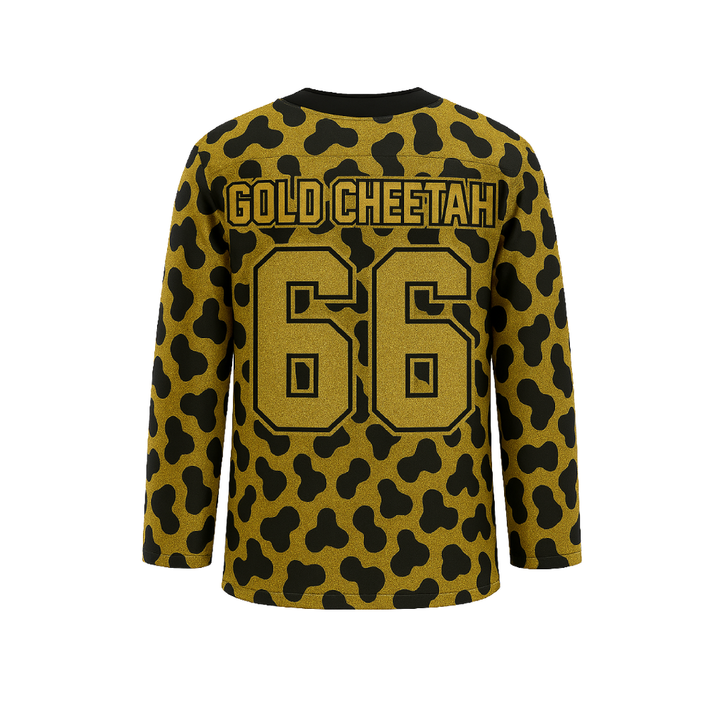Gold Cheetah - Reversible Hockey Jersey