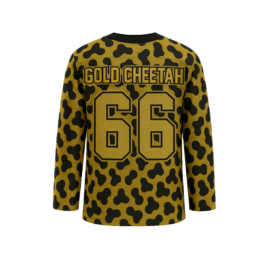 Gold Cheetah - Reversible Hockey Jersey
