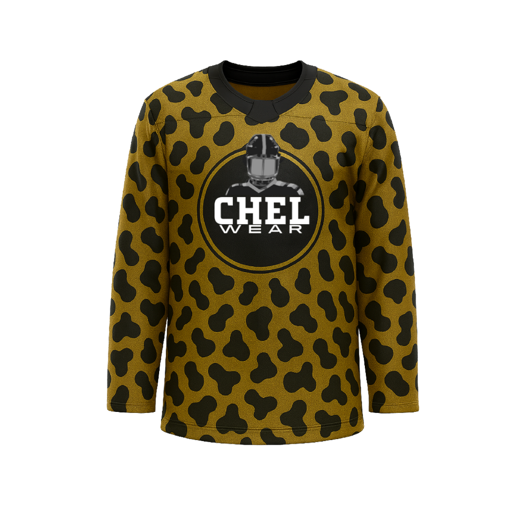 Gold Cheetah - Reversible Hockey Jersey