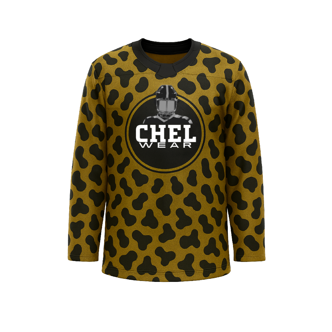 Gold Cheetah - Reversible Hockey Jersey