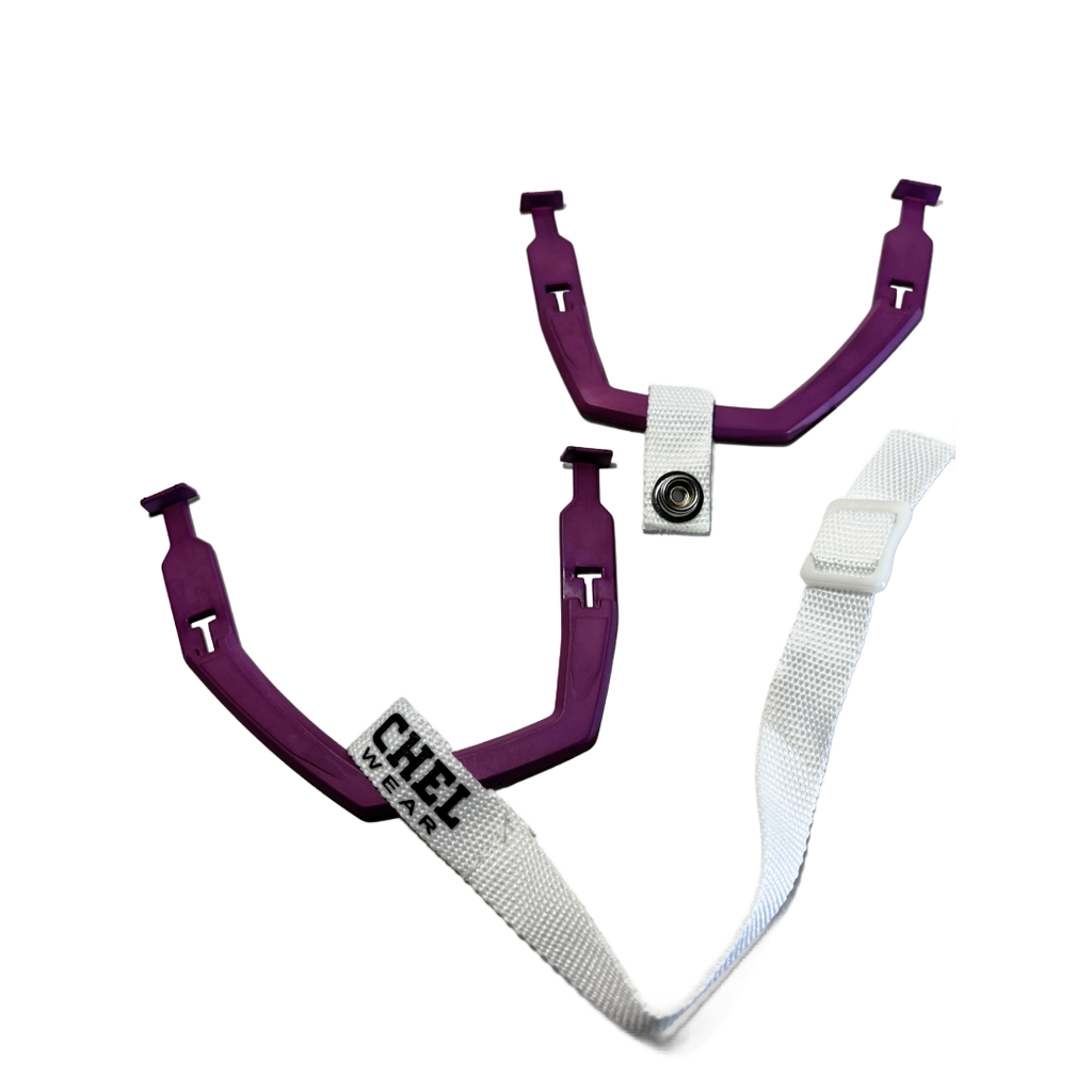 Purple & White Chin Strap