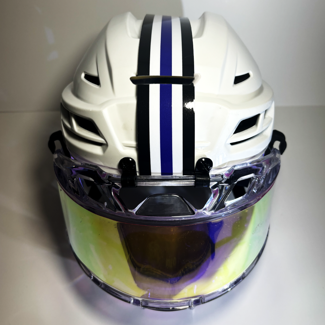 Purple Love Helmet Stripes